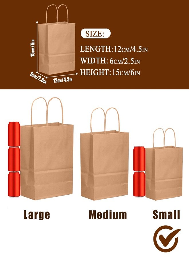 Bakepacker 60-Pack Small Size Gift Paper Bags with Handles Bulk 8.3"x6"x3.15" Brown Party Kraft Shopping Bags - Image 5