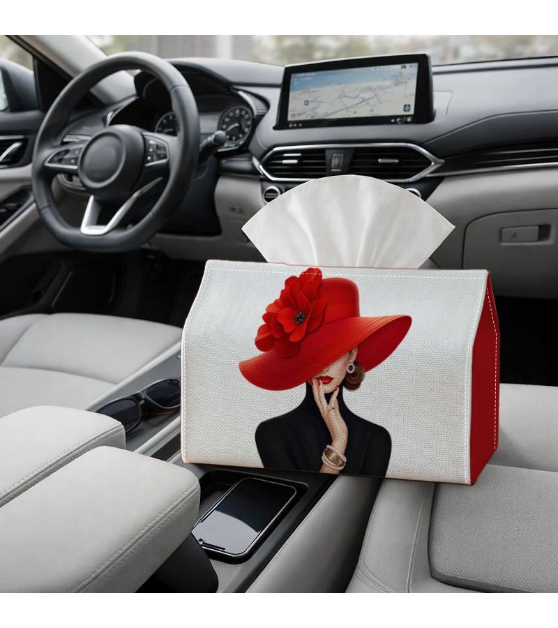 Stylish Tissue Box For Home Party Car Desk 18x11x13cm - Image 4