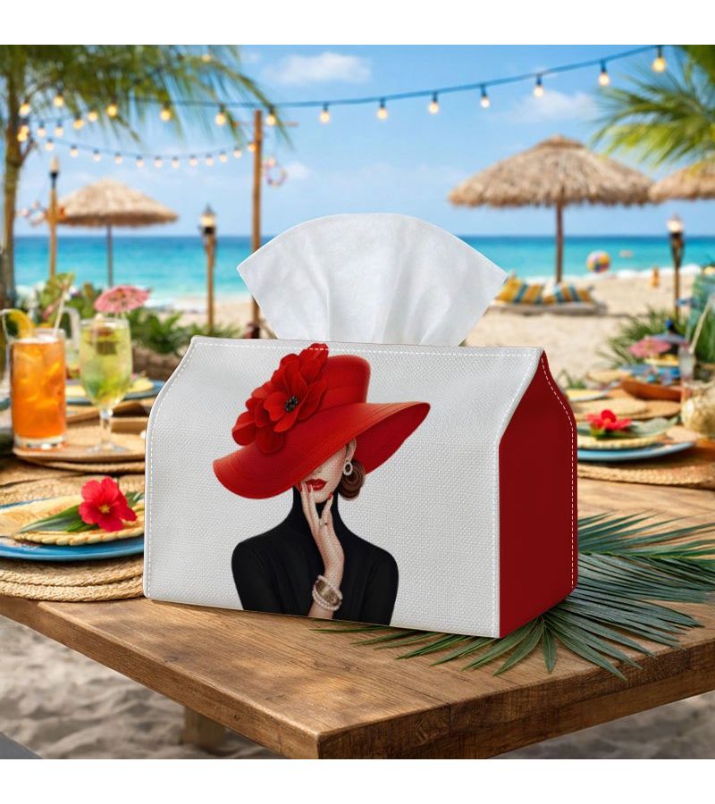 Stylish Tissue Box For Home Party Car Desk 18x11x13cm - Image 2