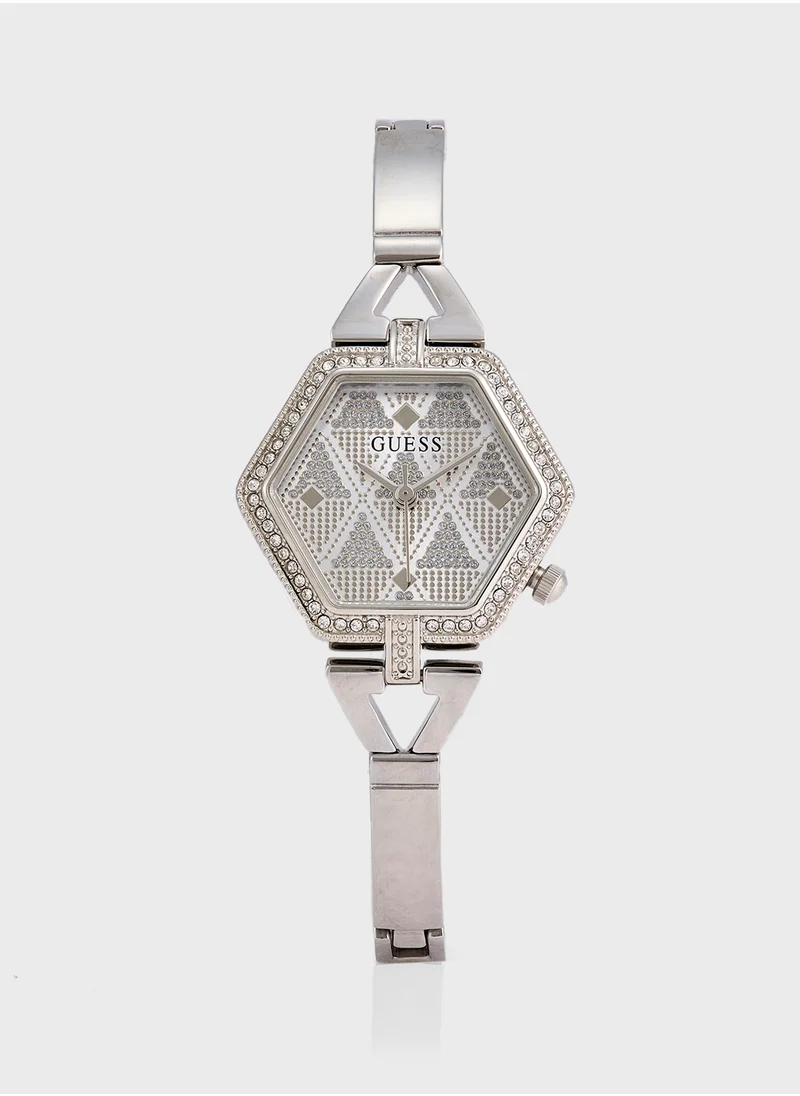جس Audrey Steel Strap Analog Watch