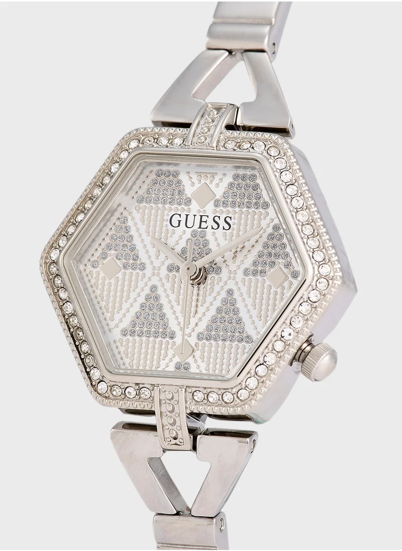 جس Audrey Steel Strap Analog Watch