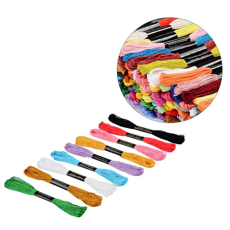 Paxcoo 124 Skeins Embroidery Floss Cross Stitch Thread with Needles - Image 3