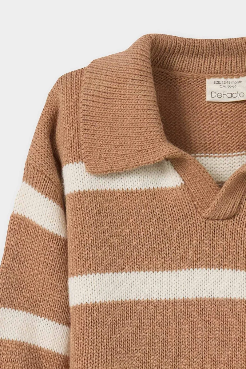 ديفاكتو Baby Boy Regular Fit Striped Pullover