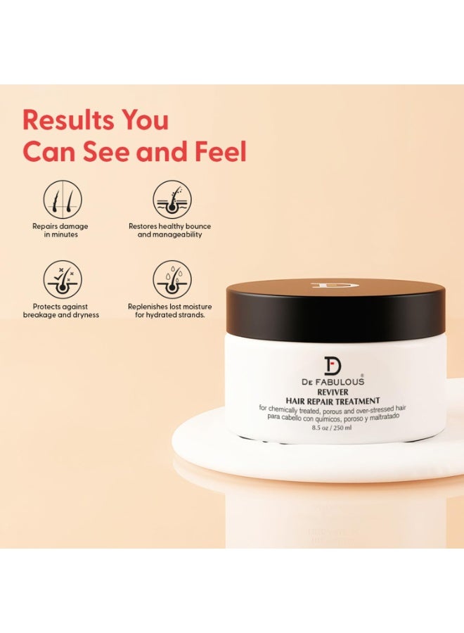 De Fabulous Reviver Hair Repair Treatment 250ml | Sulphate-Free pH Balanced | All Hair Types - Image 3