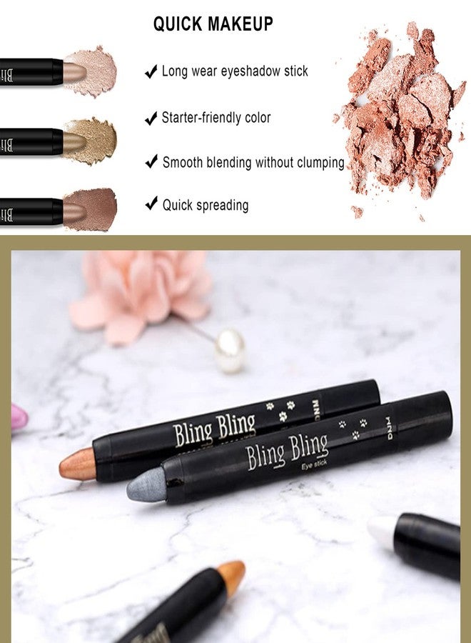 Joyeee Eyeshadow Sticks Set 16 Colours/Set, Multichrome Pearly Eyeshadow Pen Glitter Eyeshadow Crayon Shimmer Eyeshadow Eye Brightener Stick, Waterproof&Long Lasting, Eyes Makeup Gift for Women Girls - Image 4