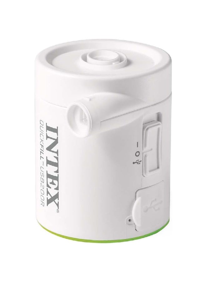 INTEX USB200R Quickfill Rechargable Pool Air Pump White 7 x 8 x 8 cm INT66637  - Image 2