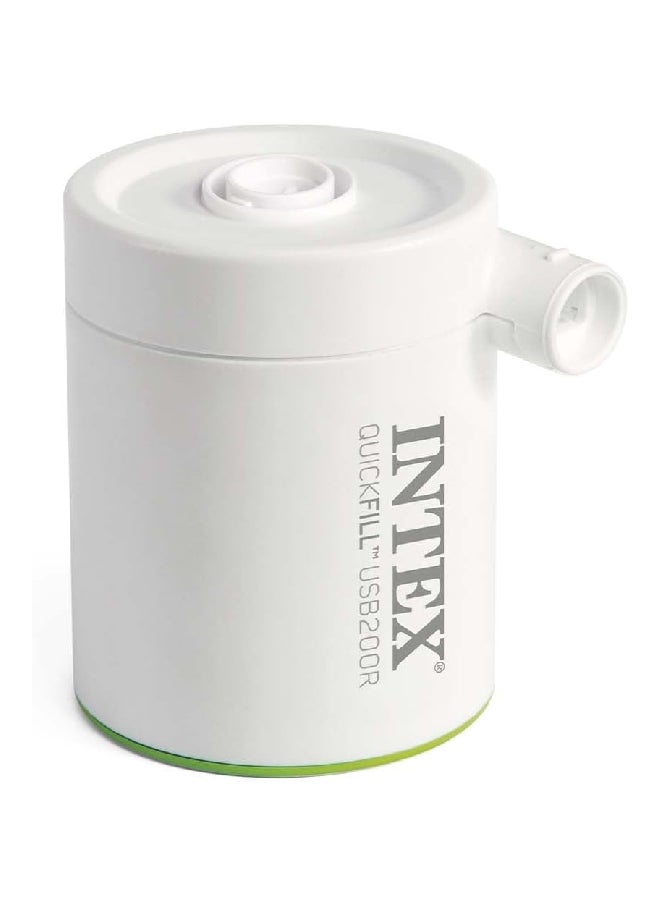 INTEX USB200R Quickfill Rechargable Pool Air Pump White 7 x 8 x 8 cm INT66637  - Image 1