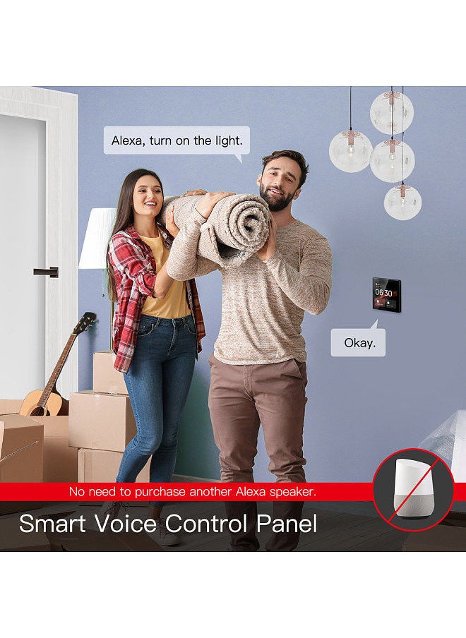 Generic - Tuya WiFi+Zigbee Intelligent Touched Screen Center Control Panel Voice Control Built-in ZigBeeGateway Intelligent Center Control Panel 4in Screen Center Control Panel - Image 1