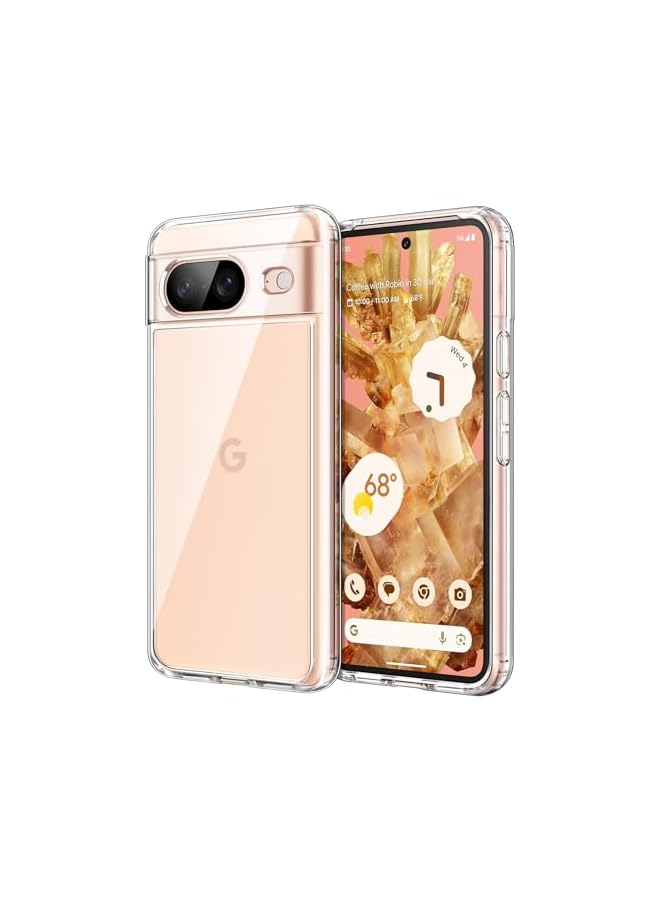 JETech Case for Google Pixel 8 6.2-Inch 2023, Non-Yellowing Shockproof Bumper Protective Phone Cover, Anti-Scratch Hard PC Back (Clear) - Image 1