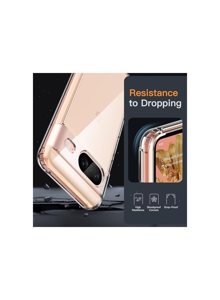 JETech Case for Google Pixel 8 6.2-Inch 2023, Non-Yellowing Shockproof Bumper Protective Phone Cover, Anti-Scratch Hard PC Back (Clear) - Image 4