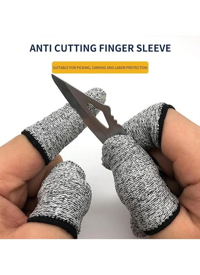 Generic - Cut-Resistant Finger Cots Finger Sleeve Protector, Thumb Protectors Finger Covers Fingertip Protector, Reusable Finger Covers for Cutting Handicrafts Kitchen Sculpture - Image 1
