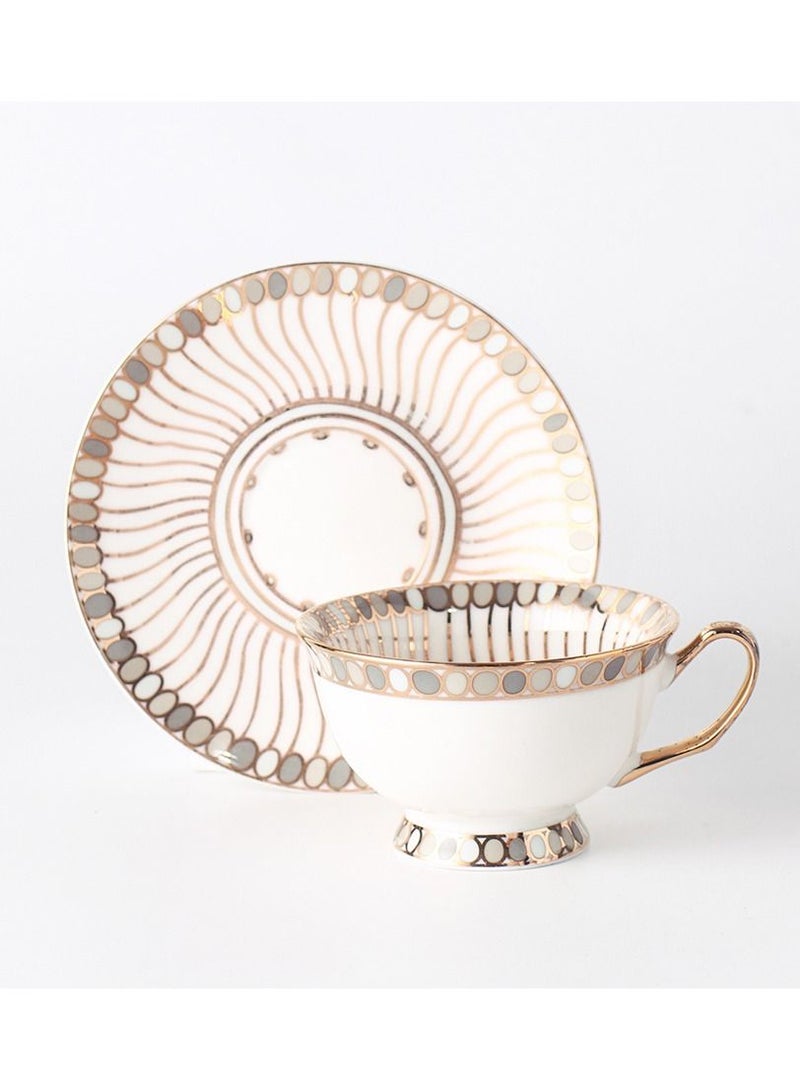 Sharpdo gold thread coffee cup 220 ml and coffee dish  - Image 5