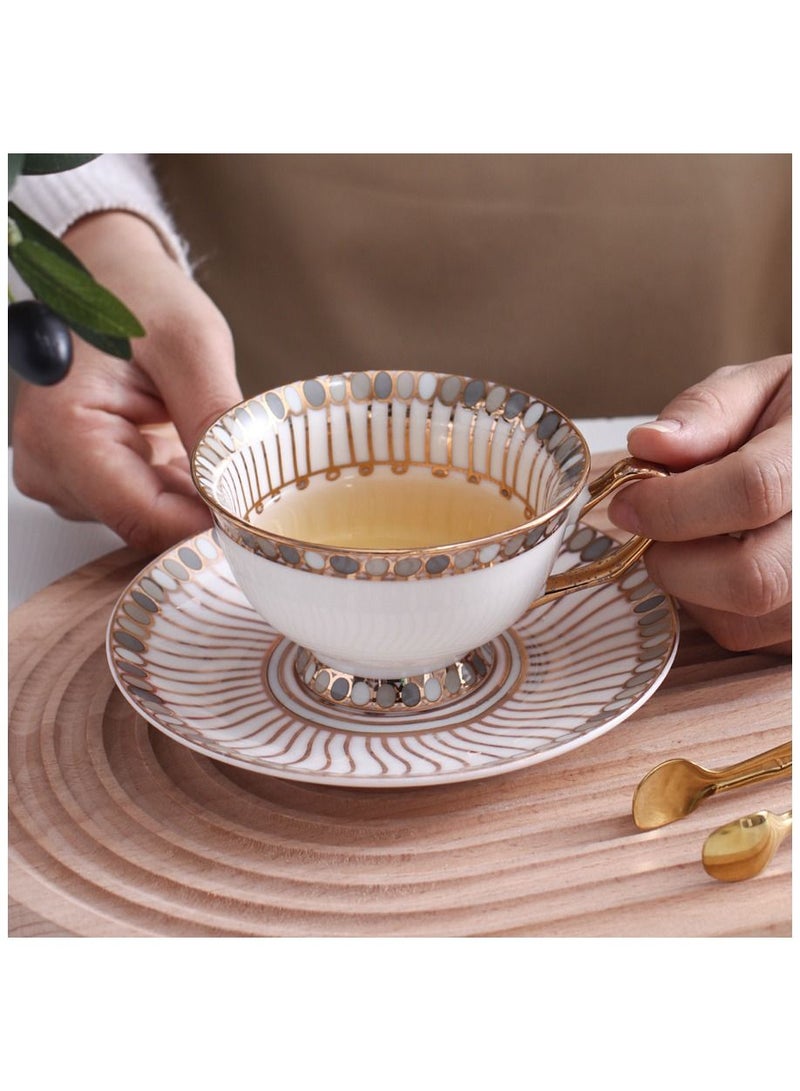 Sharpdo gold thread coffee cup 220 ml and coffee dish  - Image 4