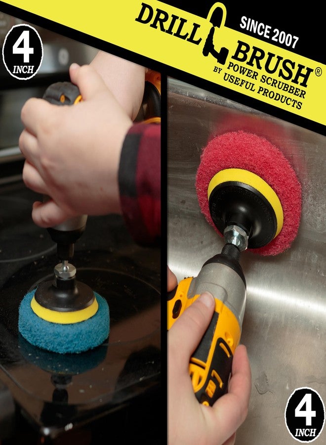 Drillbrush ملحق مثقاب لاسلكي - فرشاة - وسادات حفر - مزيل بقع الماء العسر - رغوة الصابون - العفن - الفطريات - المعادن - الصدأ - الكالسيوم - الترسبات الكلسية - الأمطار الحمضية - بلاط المسبح - الجرانيت - أبواب الدش - Image 2
