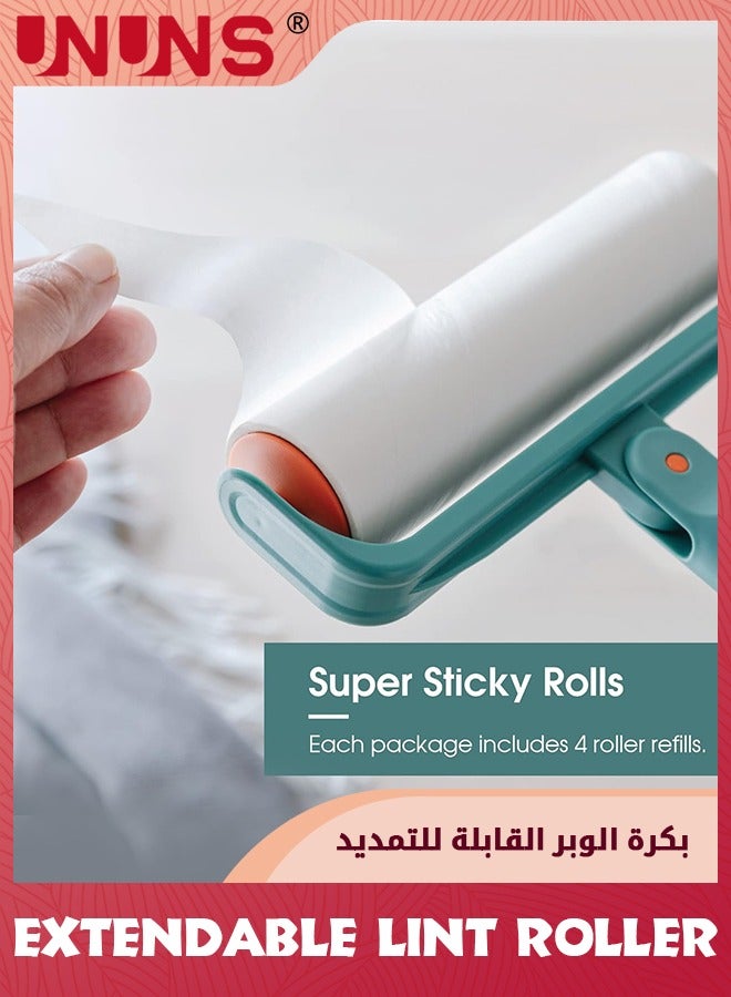 UNUNS Extendable Lint Roller,Lint Roller For Pet Hair,Couch Lint Roller,Large Lint Roller,Lint Roller For Floor With Sticky Sheets,30cm To 110cm  - Image 2
