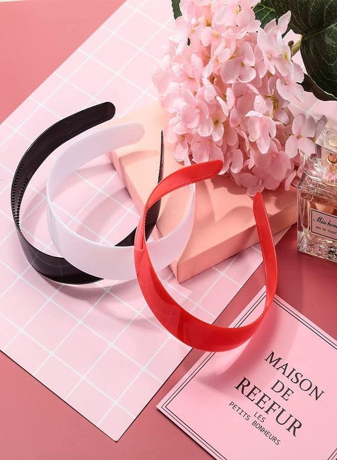 BIG BOX طوق شعر بلاستيكي كبير الحجم على شكل أسنان للنساء، متعدد الألوان، مانع للانزلاق، طوق شعر على شكل مشط أسنان، حلقات شعر ناعمة (عبوة من 6 قطع) - Image 3