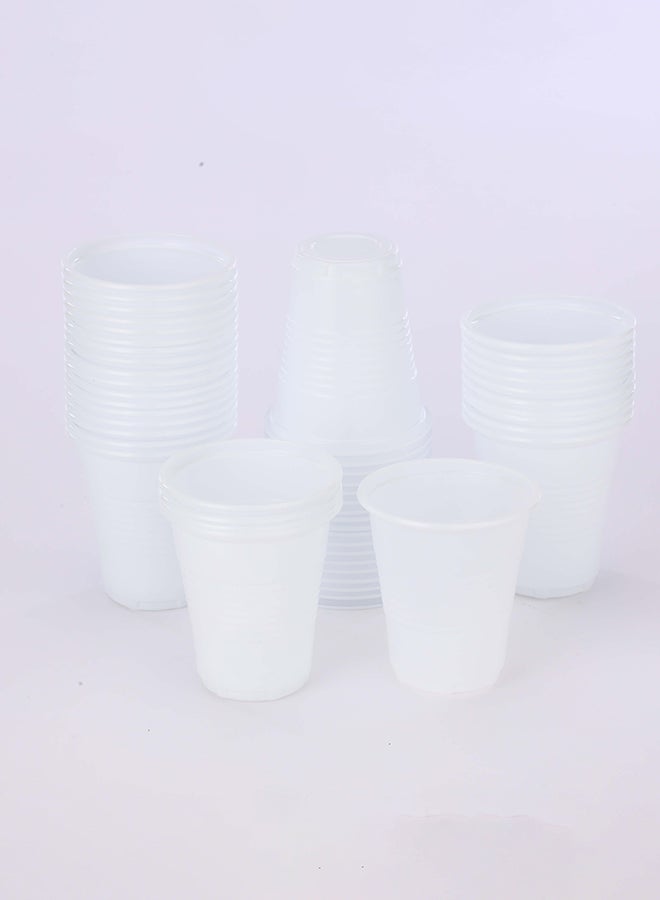 packwell كوب بلاستيكي أبيض 5 أونص 50 قطعة - Image 1