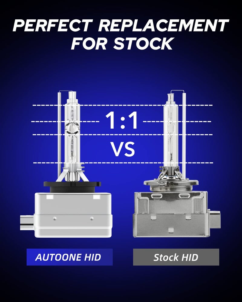 AUTOONE 2024 Upgraded D3S D3R HID Headlight Bulb, 300% Brighter Lightness, 6000K White 66340 42403 42302 35W Xenon Headlight Bulbs, Super Bright D3S HID Bulbs Original Replacement, Easy installation - Image 5