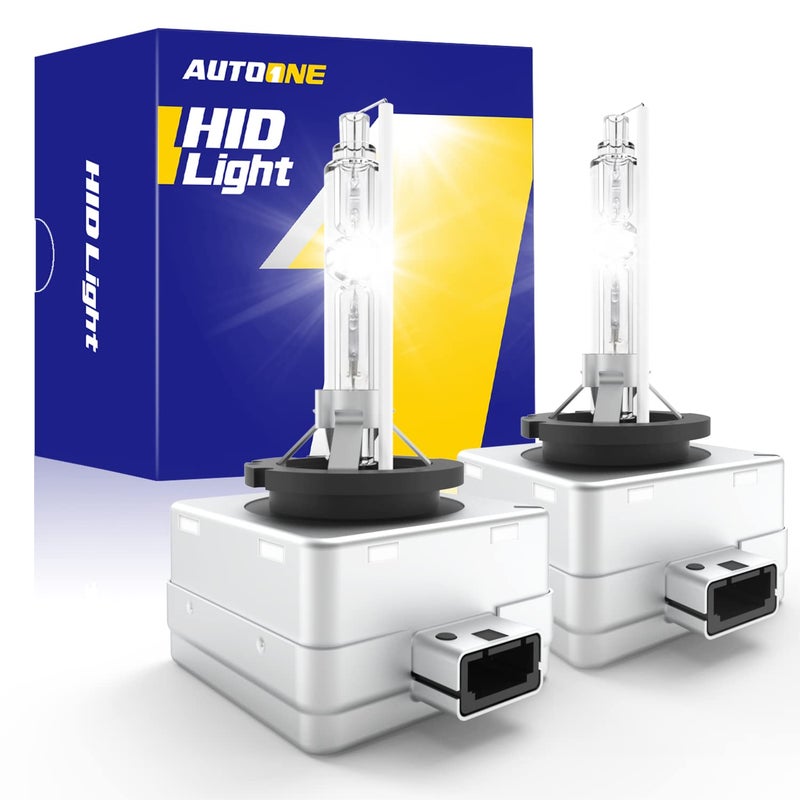 AUTOONE 2024 Upgraded D3S D3R HID Headlight Bulb, 300% Brighter Lightness, 6000K White 66340 42403 42302 35W Xenon Headlight Bulbs, Super Bright D3S HID Bulbs Original Replacement, Easy installation - Image 1