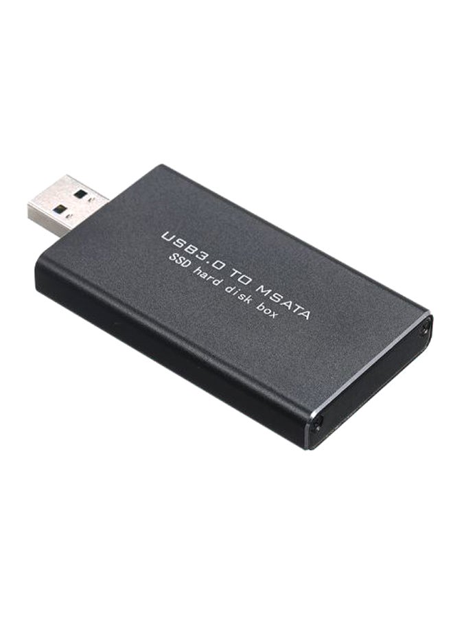 USB 3.0 To MSATA SSD Hard Disk Box Black - Image 2