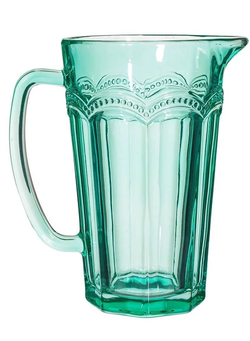 Sass & Belle Sass and Belle Clarisse Glass Jug Turquoise - Decorative and Functional Pitcher