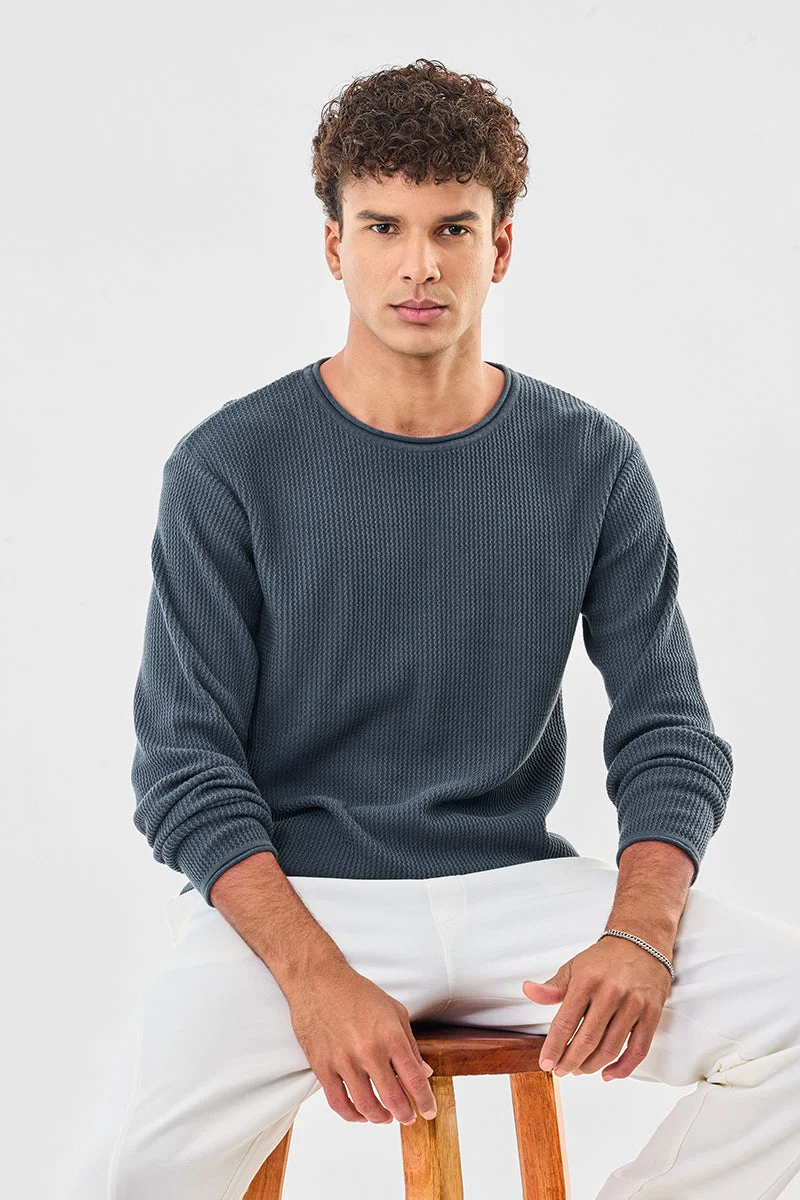 SNITCH Structured Full Sleeves Sweater