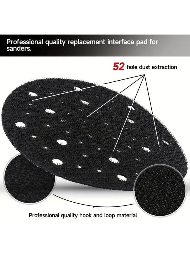 5Pcs Self Adhesive Flocked Sanding Disc Pads 5inch 9 Holes 3mm Thickness Multi Sizes - Image 5