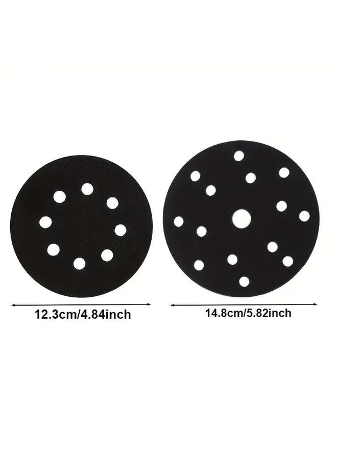 5Pcs Self Adhesive Flocked Sanding Disc Pads 5inch 9 Holes 3mm Thickness Multi Sizes - Image 3