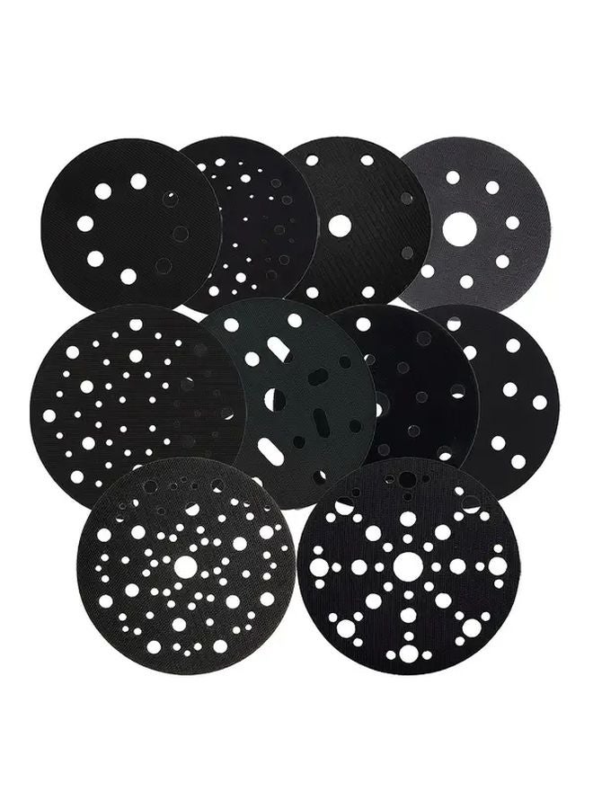 5Pcs Self Adhesive Flocked Sanding Disc Pads 5inch 9 Holes 3mm Thickness Multi Sizes - Image 2