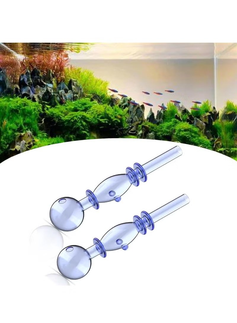 2 Pcs Glass Mini inflow Pipe,Inflow Pipe Water Pump Aquarium Filter Tubing - Image 1