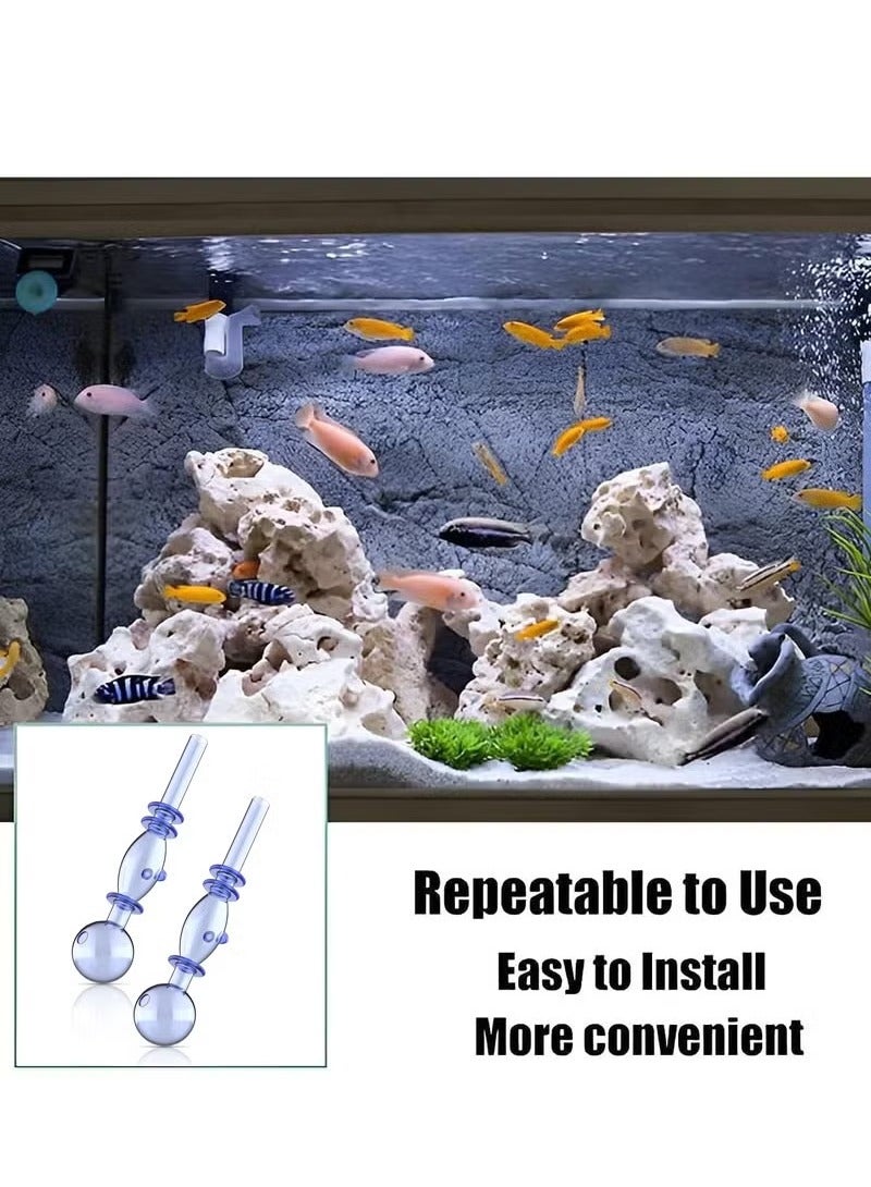 2 Pcs Glass Mini inflow Pipe,Inflow Pipe Water Pump Aquarium Filter Tubing - Image 2
