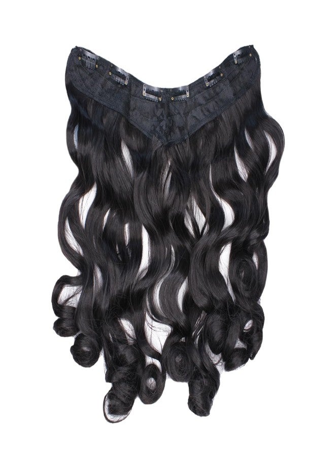 GLAN Synthetic Long Hair Extension for Women to Increase Instant Hairs Length (Curly Dark Brown) - Image 4