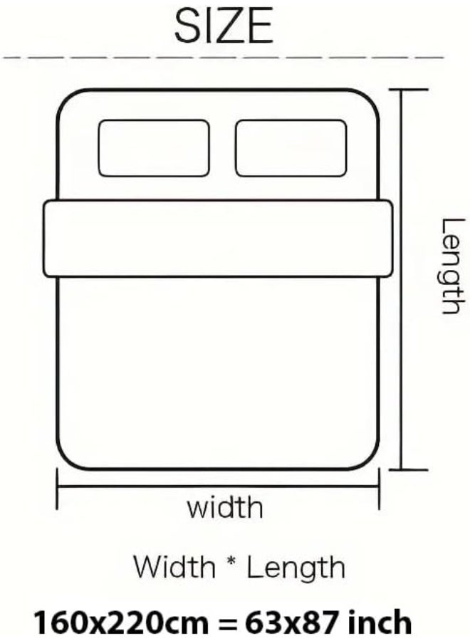 فابينني بطانية جاكار شيربا، مقاس واحد، بطانية سرير من الفرو الصناعي، 160×220 سم، بطانية من صوف الفلانيل، بطانية دافئة وناعمة، لون القهوة الفاتح - Image 4
