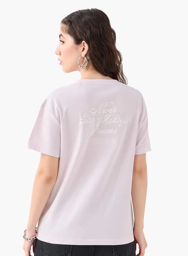 Lee Cooper Lee Cooper Printed T-shirt with Crew Neck and Raglan Sleeves