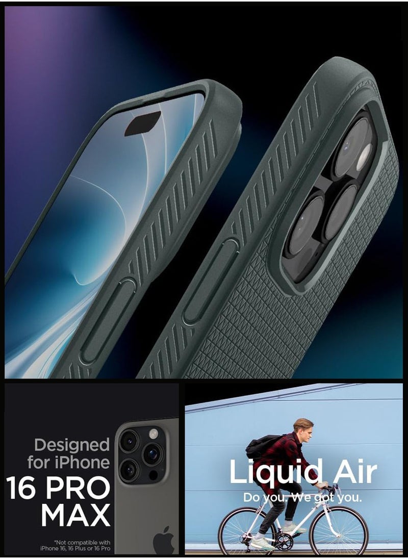 Spigen Liquid Air for iPhone 16 Pro Max Case Cover (2024) - Abyss Green  - Image 2