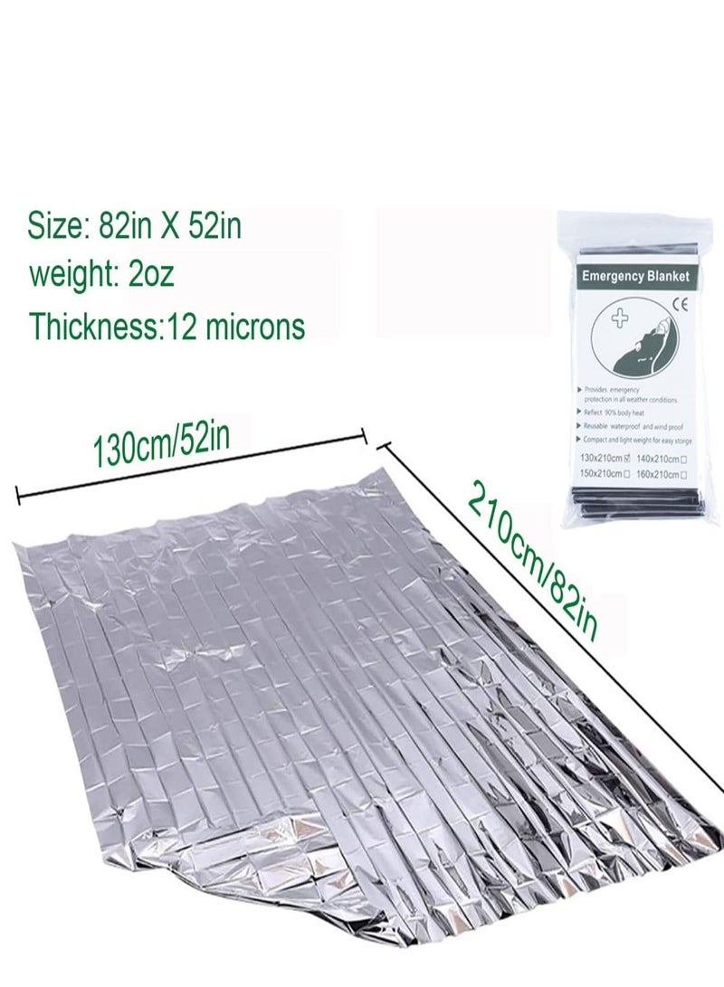 بطانيات مايلر الحرارية للطوارئ، مصممة للاستخدام في الهواء الطلق، بطانية رقائق الإسعافات الأولية الحرارية العاكسة للبقاء على قيد الحياة - Image 3