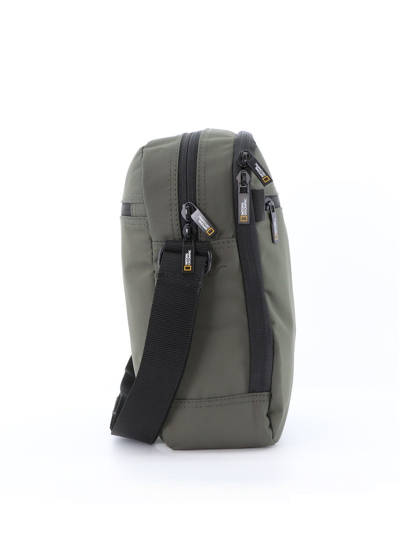 NATIONAL GEOGRAPHIC - National Geographic Mutation Vertical Shoulder Bag Khaki, Compact Durable Water Resistant Light Weight Travel Casual Outdoor Crossbody Bag For Men And Women - Image 1