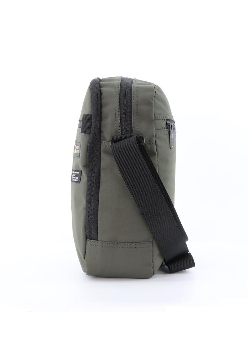 NATIONAL GEOGRAPHIC - National Geographic Mutation Vertical Shoulder Bag Khaki, Compact Durable Water Resistant Light Weight Travel Casual Outdoor Crossbody Bag For Men And Women - Image 1