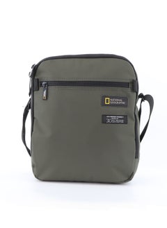 National Geographic Mutation Vertical Shoulder Bag Khaki, Compact Durable Water Resistant Light Weight Travel Casual Outdoor Crossbody Bag For Men And Women