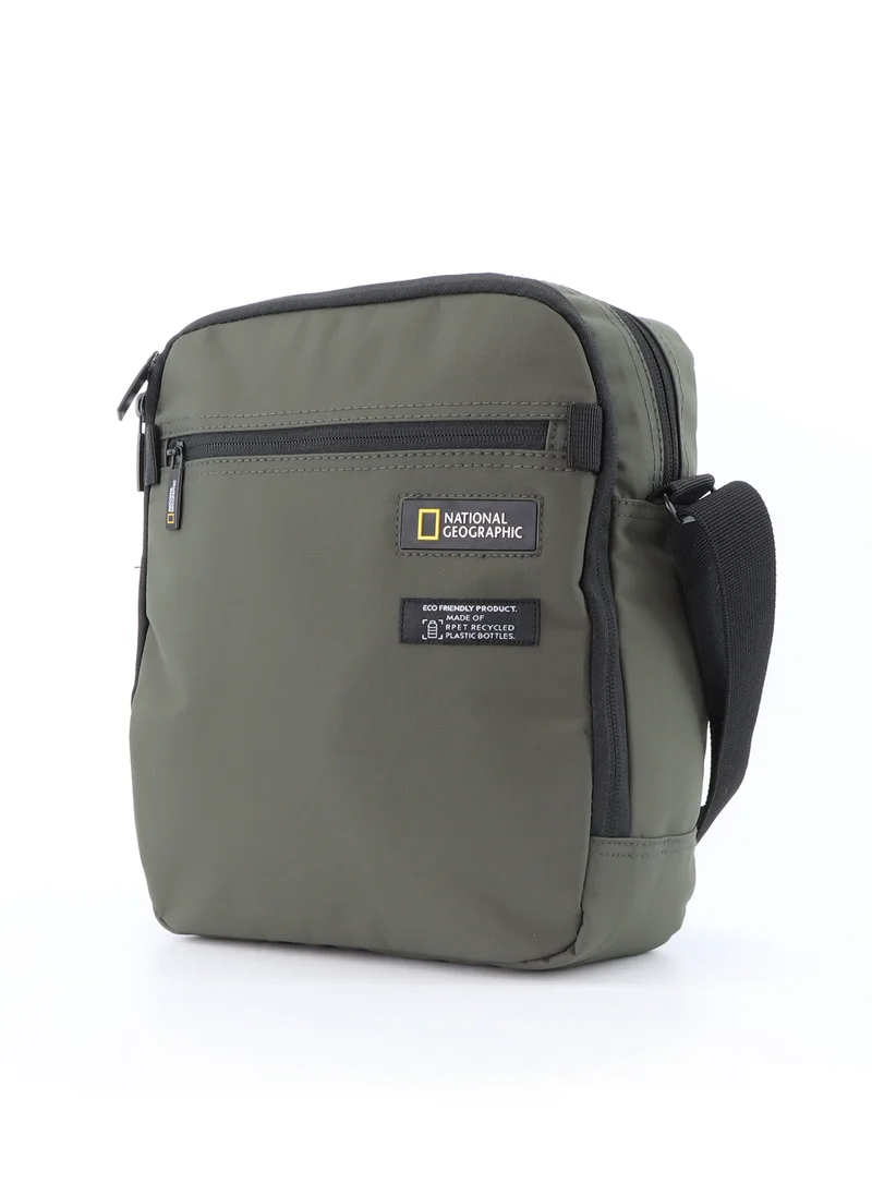 ناشيونال چيوغرافيك National Geographic Mutation Vertical Shoulder Bag Khaki, Compact Durable Water Resistant Light Weight Travel Casual Outdoor Crossbody Bag For Men And Women