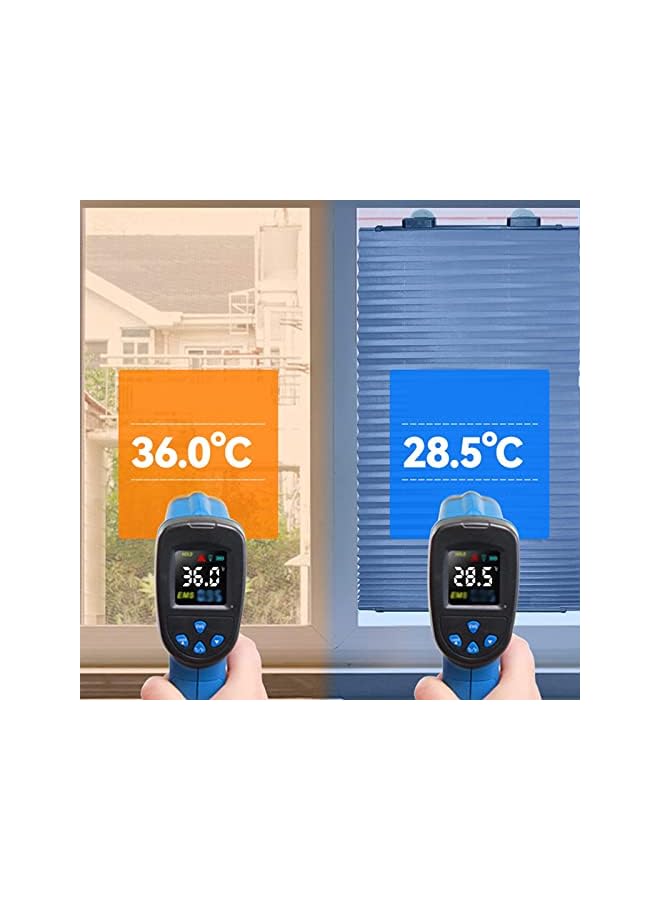 The Bros Pleated Fabric Blinds,Blackout Roller Blind with Suction Cups,Instant Temporary Shades,Light Filtering & Privacy Protection,for Car Home Office Bathroom,No Drilling (65x140cm/25.6x55.1in) - Image 5