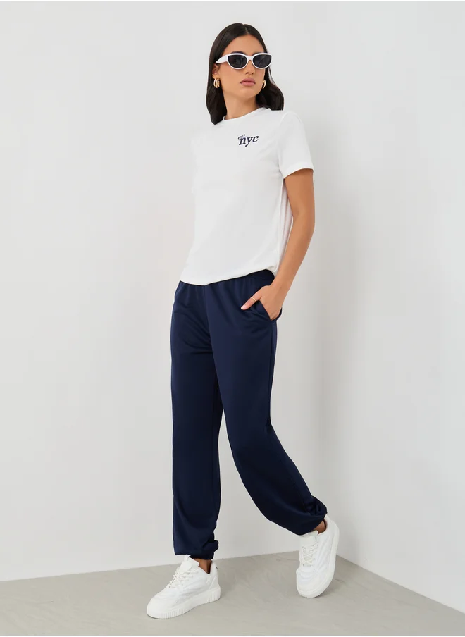 Styli Elasticated Waist Cuffed Joggers