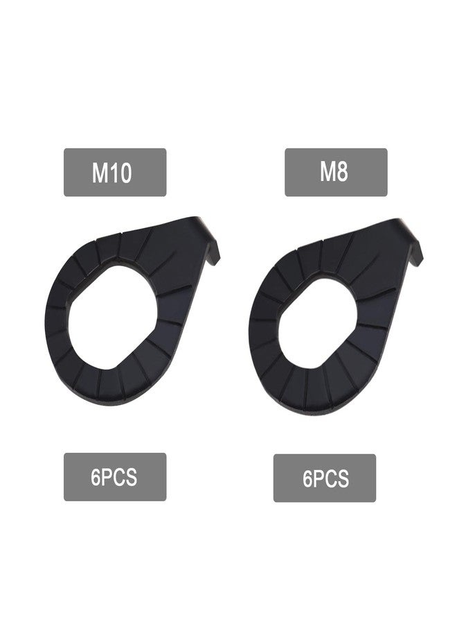 ECSiNG 12Pcs M8 M10 Bike Wheel Hub Hook Washer Gasket Metal Bicycle Hub Retaining Clip Safety Washer Bicycle Safety Security Front Wheel Hub Washer Safety Washers - Image 4