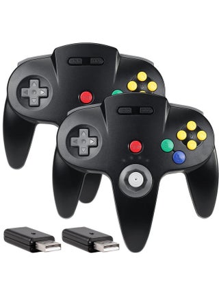 2.4 Ghz Wireless Usb Controller Compatible With Switch Online, Usb N64 Controller For Windows Pc Mac Linux Raspberry Pi Retropie Switch Nso, Rechargeable, Plug And Play (2 Pack Black) - pzsku/Z759EA79FE058944ED985Z/45/_/1724130942/4dee406f-0d41-4a78-a359-83688ee8d4f9