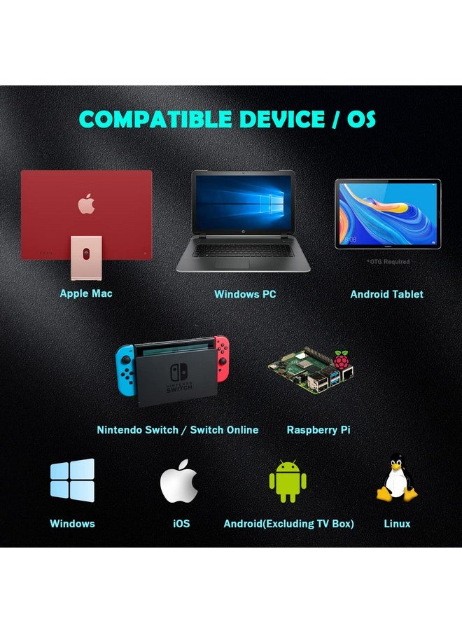 SAFFUN - 2.4 Ghz Wireless Usb Controller Compatible With Switch Online, Usb N64 Controller For Windows Pc Mac Linux Raspberry Pi Retropie Switch Nso, Rechargeable, Plug And Play (2 Pack Black) - Image 1