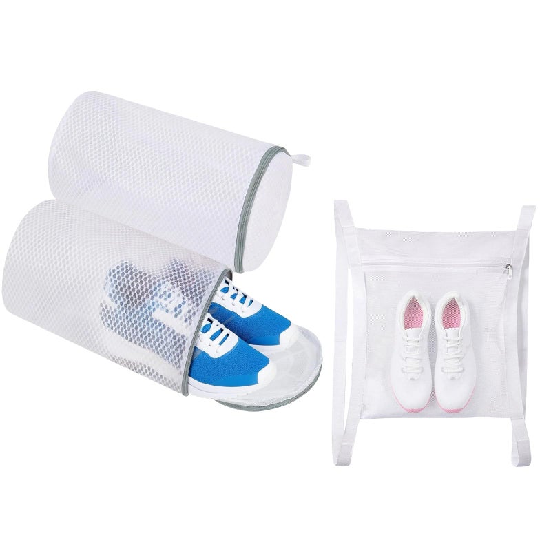 Mingting Shoe Laundry Bag Set Includes 1 Washing Bag and 2 Dryer Bags with Honeycomb Mesh Zipper and Straps Shoe Washing and Drying Bag for Sneakers Sports Shoes and Delicates3 Pack - Image 2