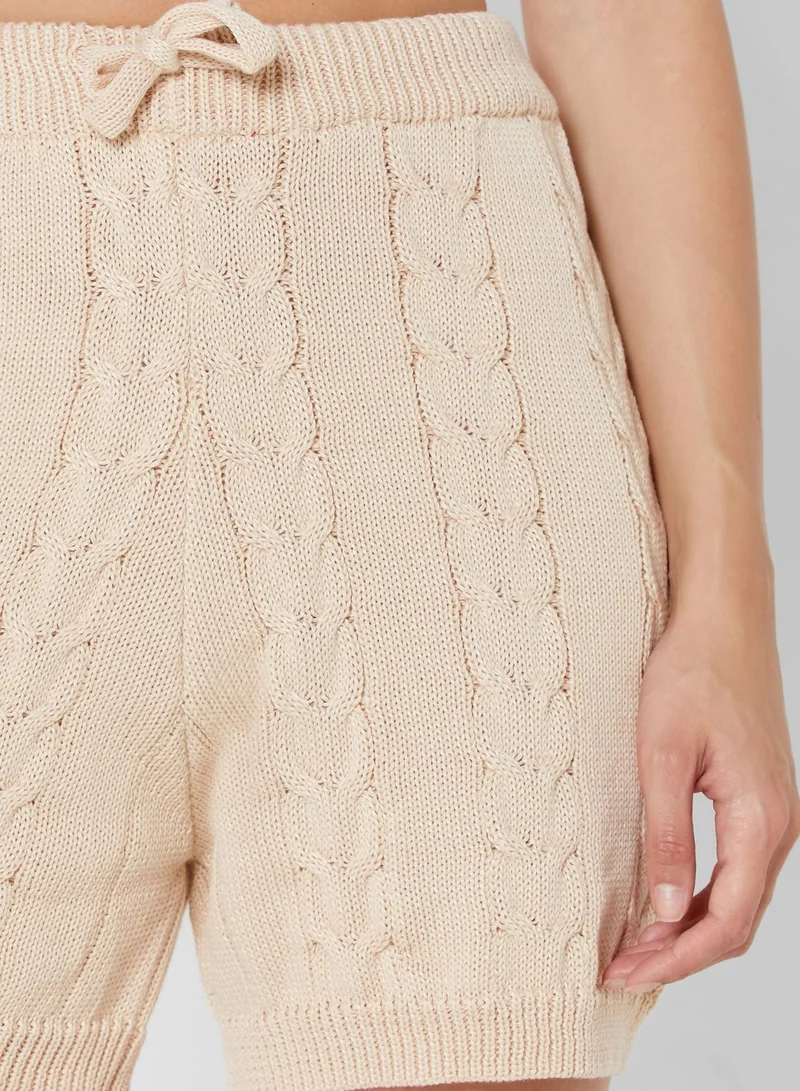 Daisy Street High Waist Knitted Shorts