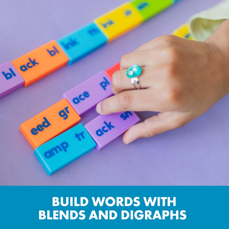 Educational Insights Phonics Dominoes Blends & Digraphs - First Grade Classroom Must Haves, Elementary Literacy Materials for Centers or Homeschool, Phonics Games, Learning to Read for Kids Ages 6+ - Image 3