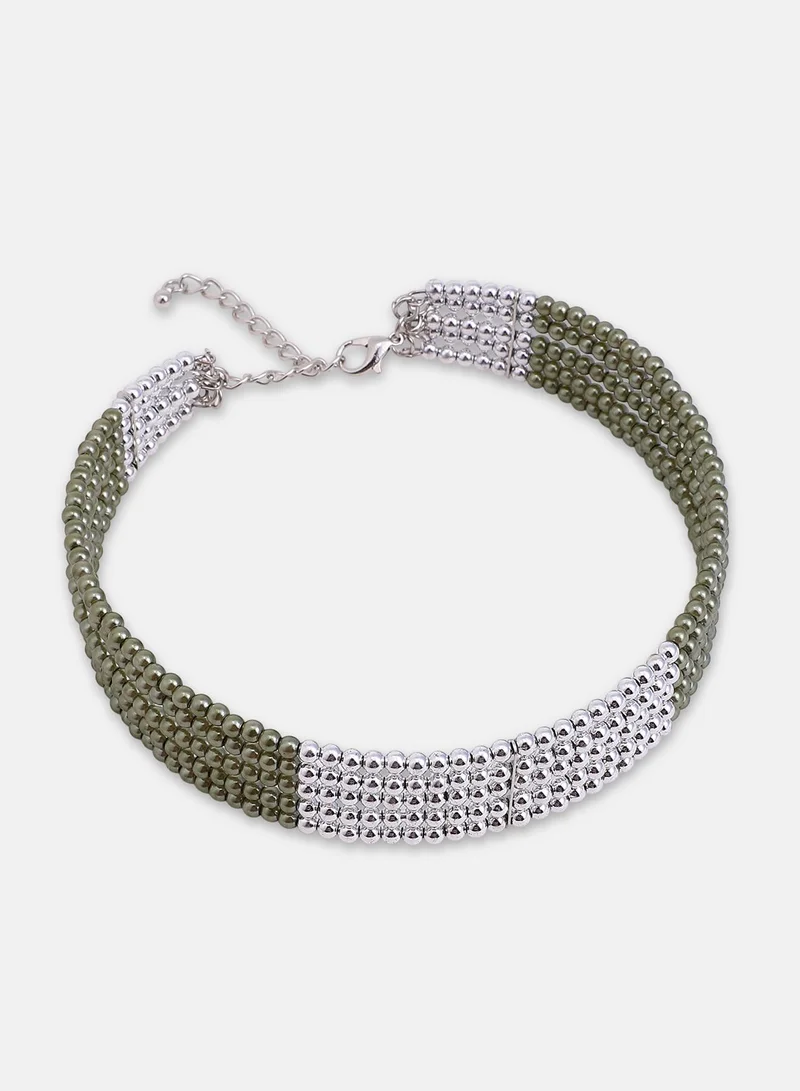 سوهي Women's The Panel-Bead Choker Necklace