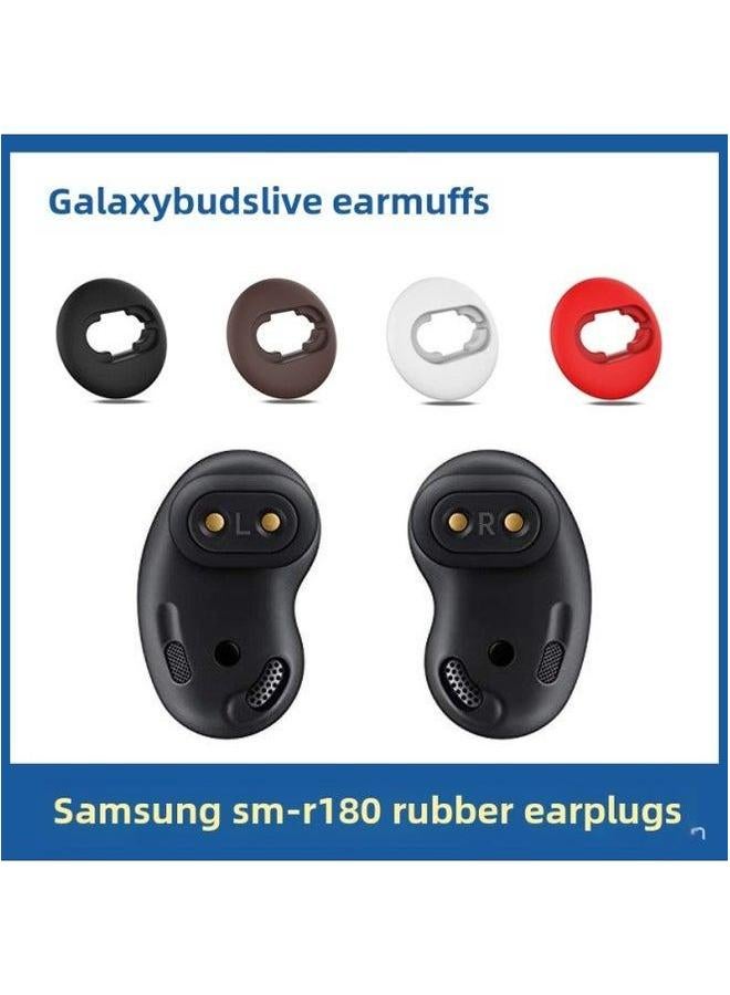 For Samsung Galaxy Buds Live Ear Wing Cap Earplugs SM-R180 Bluetooth Headset Silicone Cover-Color:BLACK SMALL Pair-Model:SM-R180 - Image 1